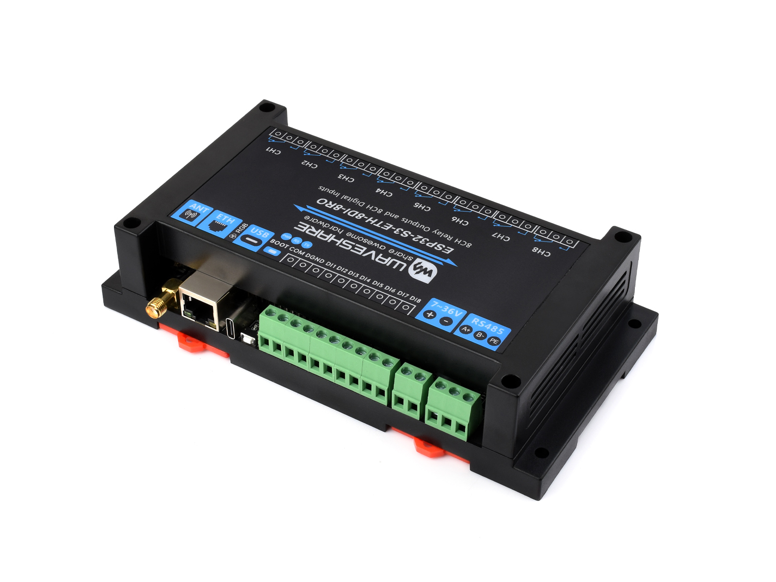 Waveshare Industrial 8-Channel - Waveshare Esp32 review and price