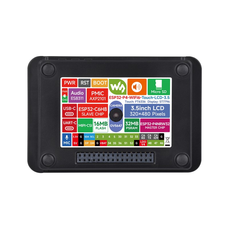 Waveshare ESP32-P4 Wi-Fi 6 Vis - Waveshare Esp32 review and price