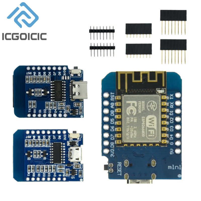 D1 Mini-Mini NodeMcu 4M Bytes  - Wemos D1 review and price